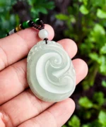 Auspicious Ruyi Natural Jade Pendant