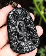Jade Pendant Buddha Dragon Medal
