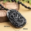 Black Jade Pendant Dragon Medal