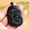 Black Jade Pendant Dragon Medal