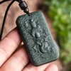 Natural Jade Pendant Dragon Medal