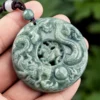 Jade Pendant Dragon Horse Medal