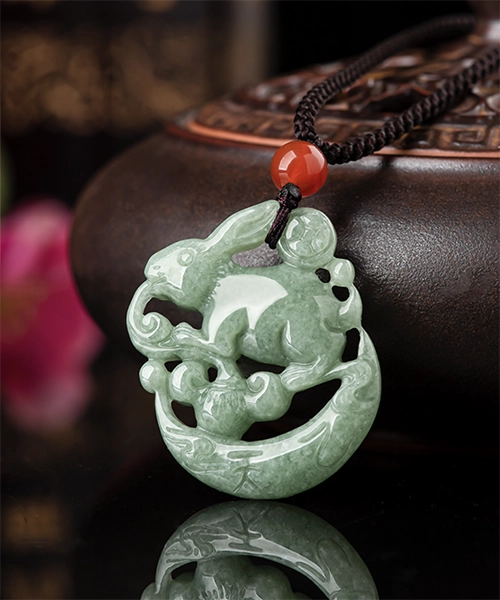 Rabbit Natural Jade Pendant