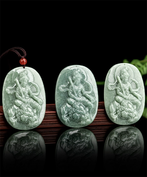 Manjushri bodhisattva Jade Pendant