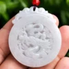 Jadeite Dragon Natural Jade Pendant