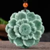Lotus Flower Natural Jade Pendant