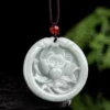Flower Lotus Natural Jade Pendant