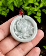 Flower Lotus Natural Jade Pendant