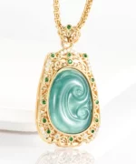 Ruyi Auspicious Natural Jade Pendant