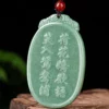 Jade Lotus Mandarin Duck Pendant