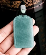 Simple Flat Natural Jade Pendant