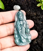 Jadeite Guanyin Natural Jade Pendant