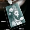 Natural Jade Guanyin Lotus Pendant