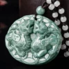 Two Wealth Pixiu Jade Pendant