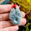 Wealth Pixiu Donut Ring Jade Pendant