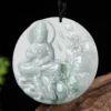Guanyin Scenery Natural Jade Pendant
