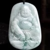 Natural Jade Smile Buddha Pendant
