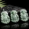 God of Wealth Two Sided Jade Pendant