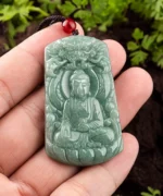 Tathagata Buddha Dragon Jade Pendant