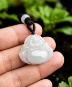 Laughing Buddha Natural Jade Pendant
