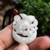Moon Rabbit Natural Jade Pendant