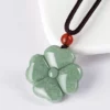 Four Leaf Clover Natural Jade Pendant