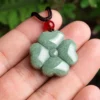 Four Leaf Clover Natural Jade Pendant
