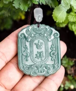 Auspicious Ruyi Word Natural Jade Pendant