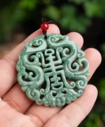 Two Dragon Natural Jade Pendant