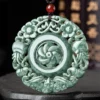 Flower Hollow Natural Jade Pendant