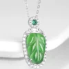 Jasper Leaf Natural Jade Pendant