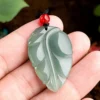 Jadeite Leaf Natural Jade Pendant