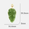 Jasper Leaf 18K Gold Natural Jade Pendant