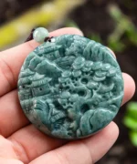 Two Sided Scenery Jade Pendant