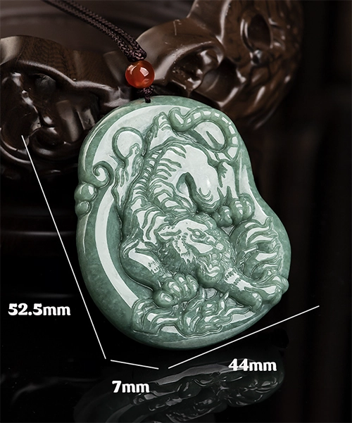 Zodiac Tiger Natural Jade Pendant
