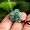 Green Rabbit Natural Jade Pendant