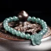 Jadeite Flower Natural Jade Bead Bracelet