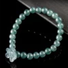 Jadeite Flower Natural Jade Bead Bracelet