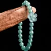 Jadeite Flower Natural Jade Bead Bracelet
