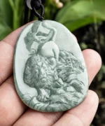 Jadeite Lion Natural Jade Pendant