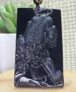 Black Jade Zodiac Tiger Pendant