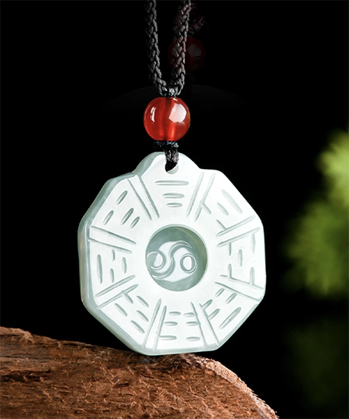 Tai Chi Bagua Natural Jade Pendant - Image 4