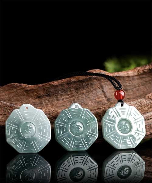 Tai Chi Bagua Natural Jade Pendant - Image 5