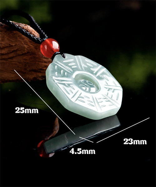 Tai Chi Bagua Natural Jade Pendant - Image 7