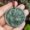 Kirin Round Natural Jade Pendant