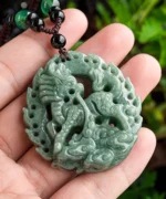 Kirin Hollow Natural Jade Pendant