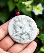 Jadeite Kirin Natural Jade Pendant