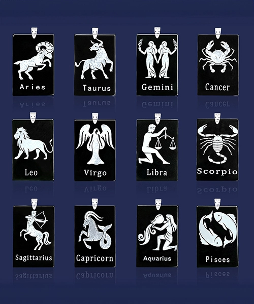 Zodiac Signs Natural Jade Pendant
