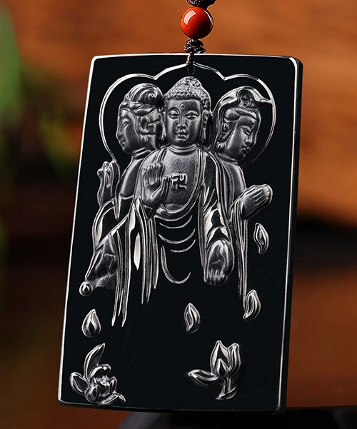 Third Buddha Natural Jade Pendant