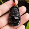 Buddha Black Natural Jade Pendant